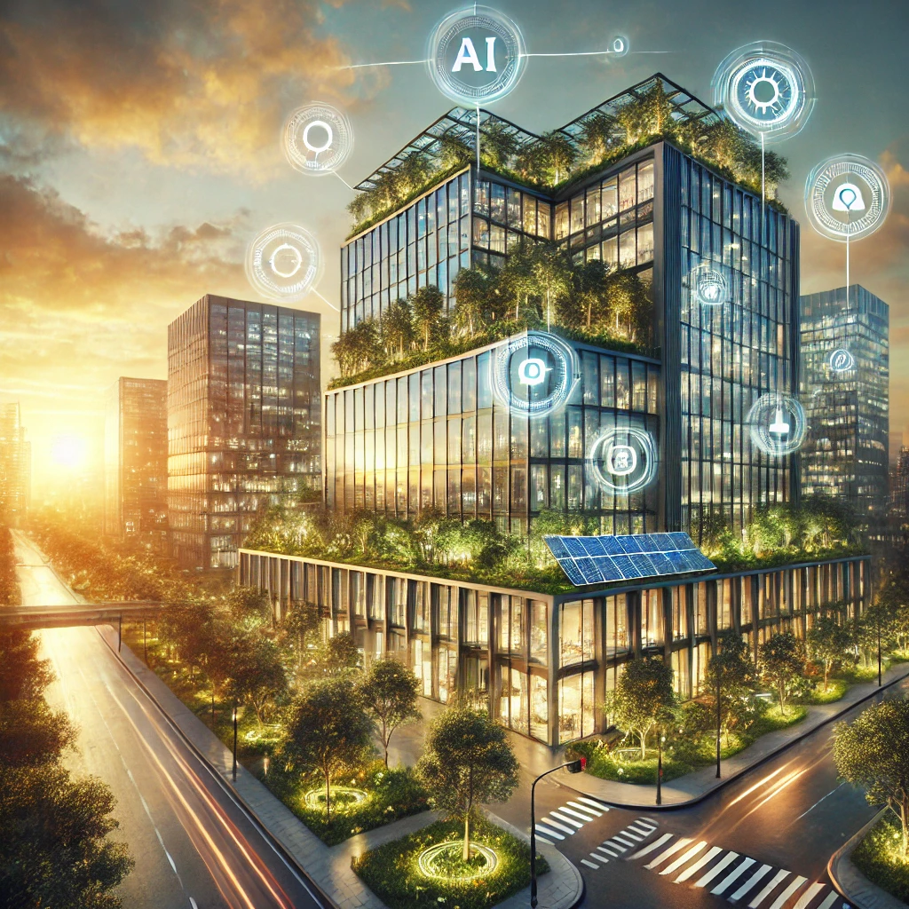O impacto da IA na redução da pegada de carbono de imóveis comerciais
